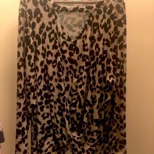 Maurices Top Cheetah Print Plus Sz 3 XL